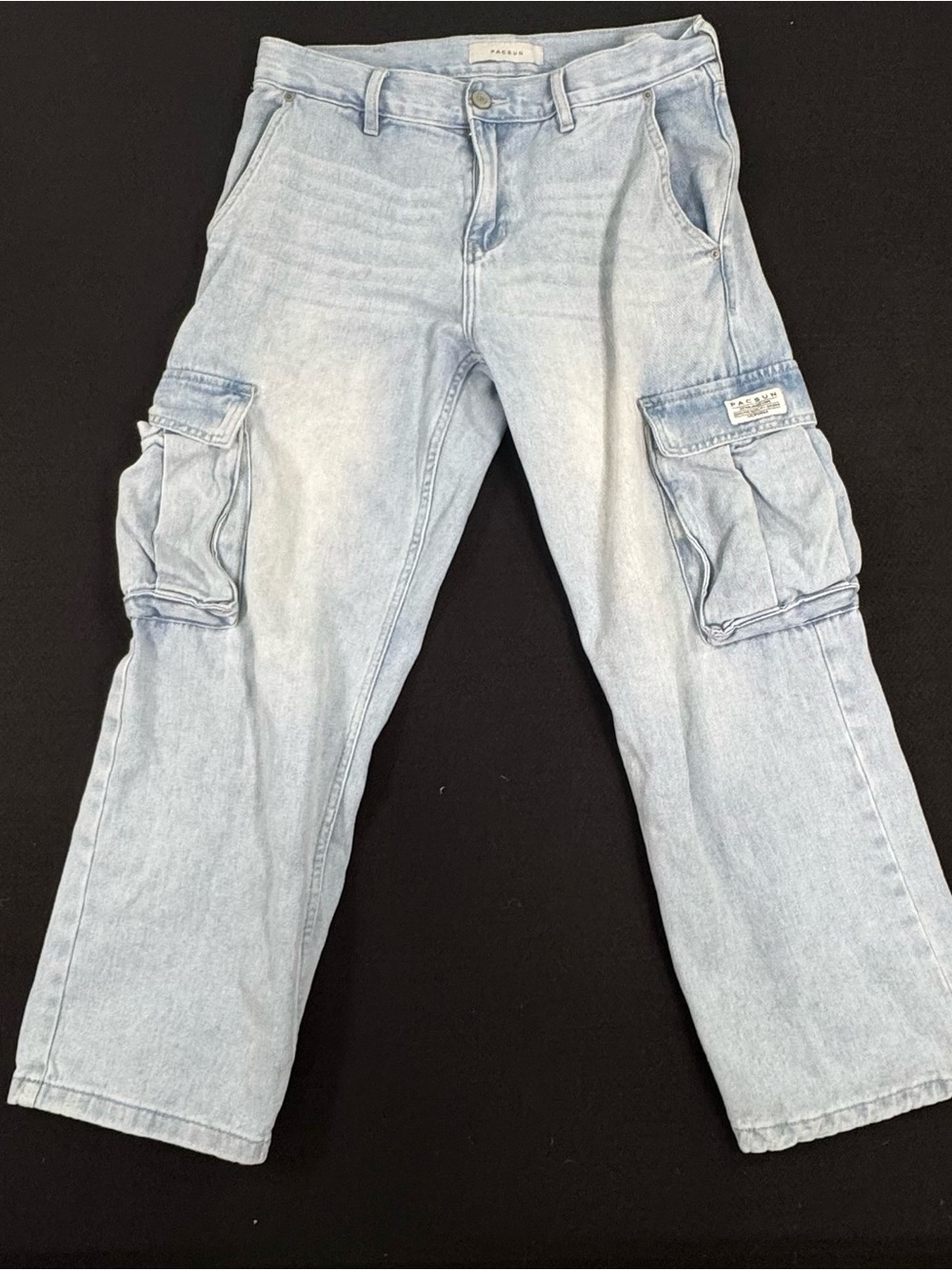 PacSun Light Wash Cargo Relaxed Jeans